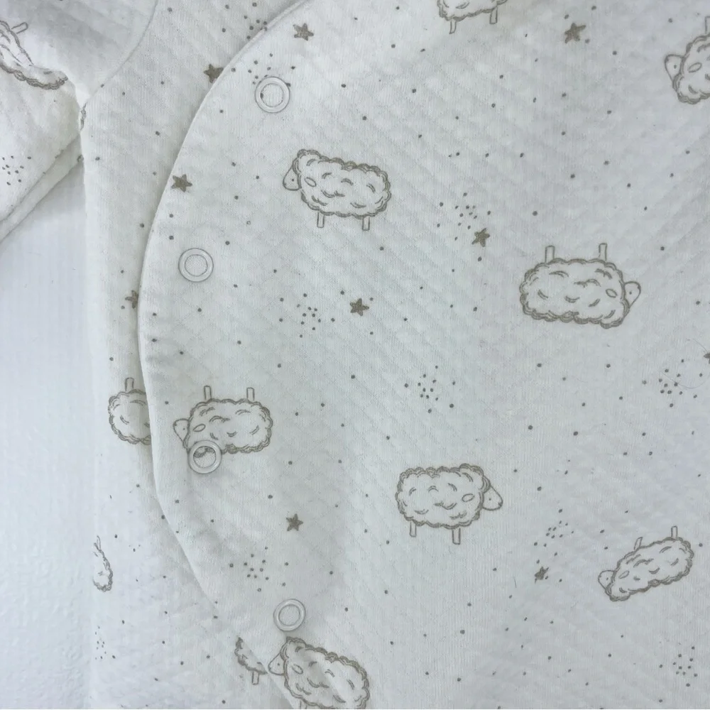 CARTER'S JUST ONE YOU Baby Kids Stars & Sheep Print Cream Onesie Size 3 Months